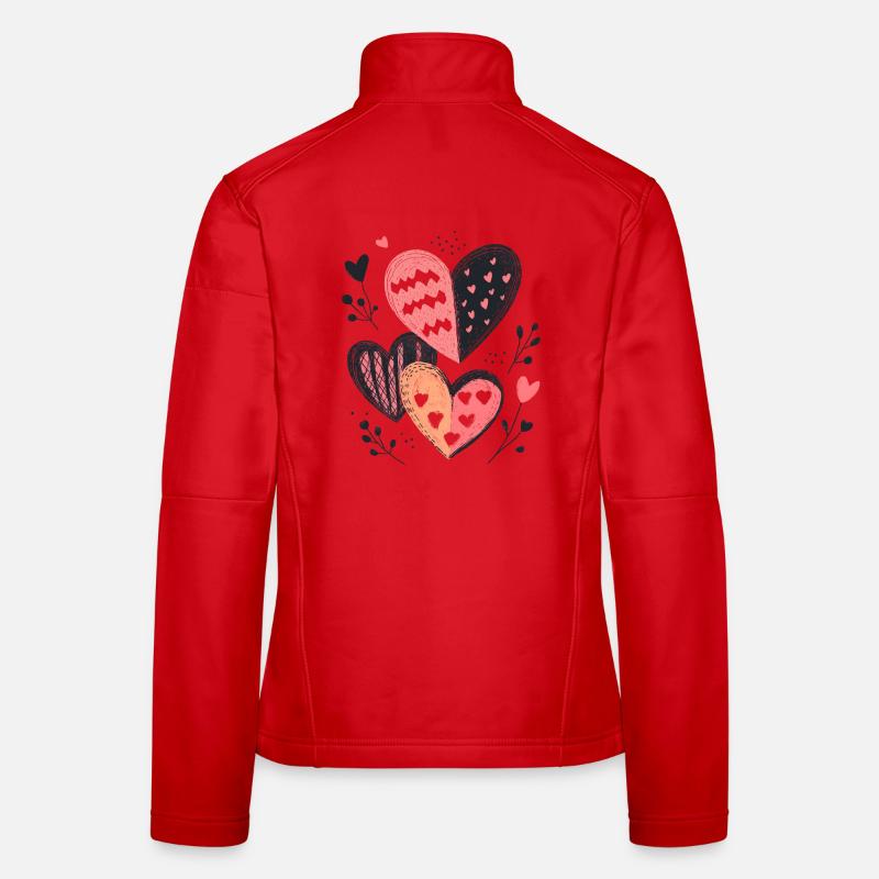 Heart Pattern Heart Pattern Valentine's Day Love Gift Women's Softshell Jacket