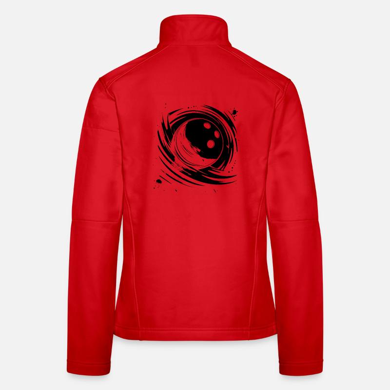 Graphiques de bowling Veste en tissu softshell Femme