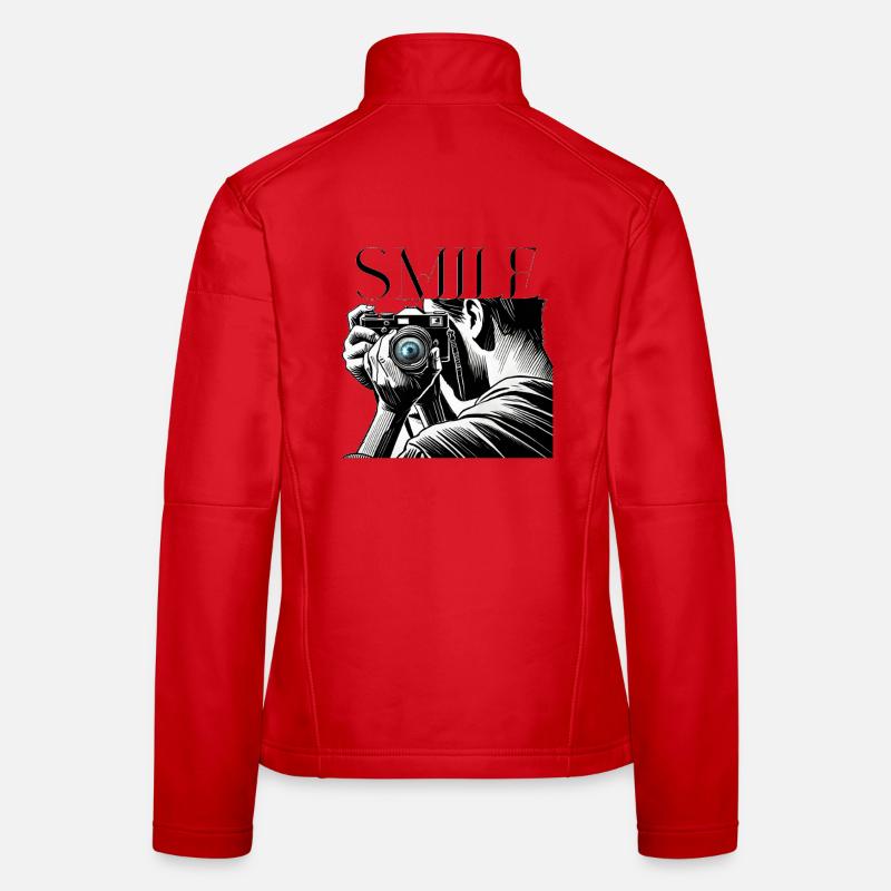 Camera Focus-Please Smile Design for Photographers Women's Softshell Jacket