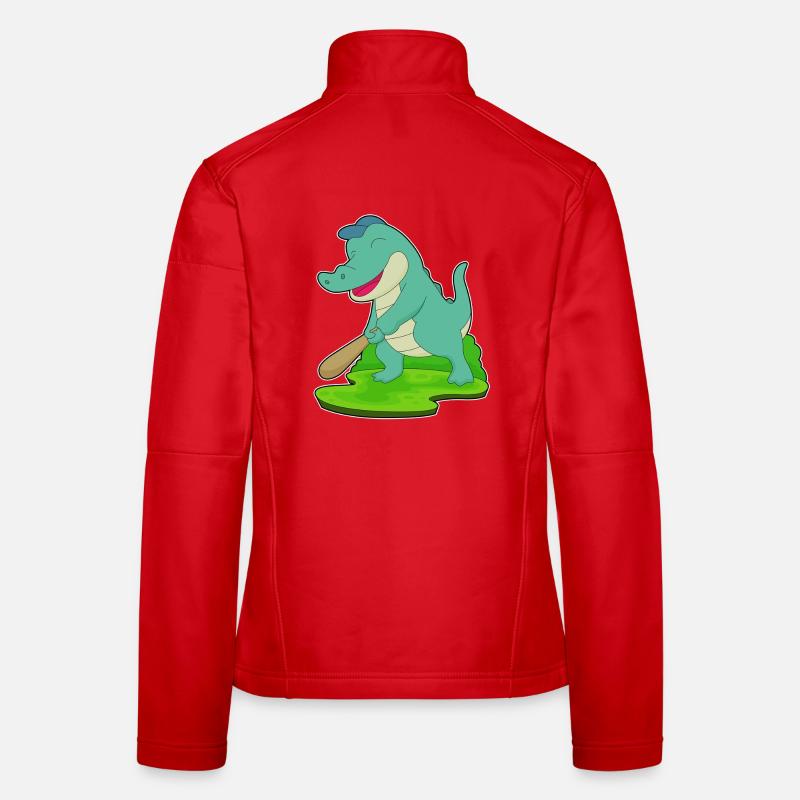 Bâton de baseball Crocodile Veste en tissu softshell Femme