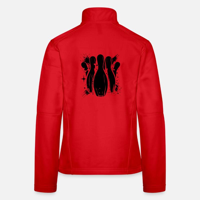 Dessin de bowling Veste en tissu softshell Femme