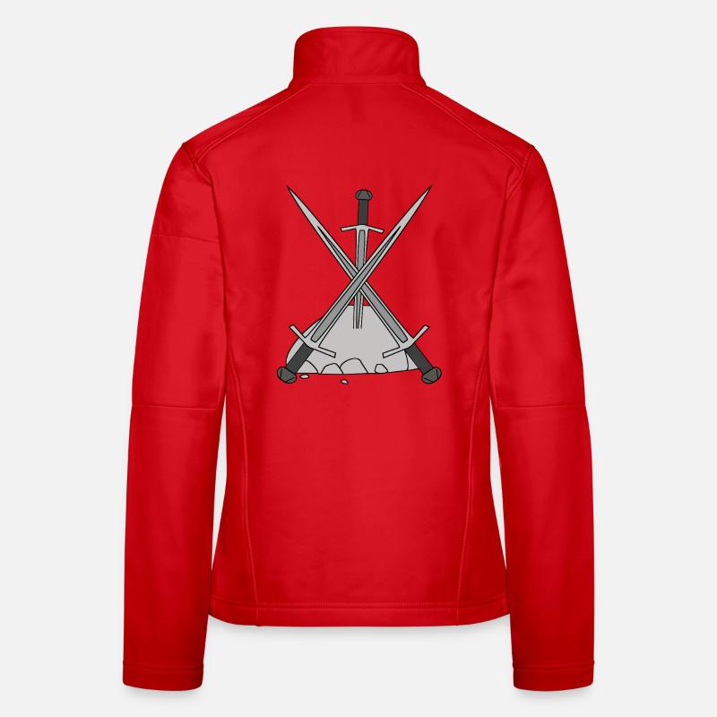 Héros médiévaux épée pierre conte de fées Veste en tissu softshell Femme