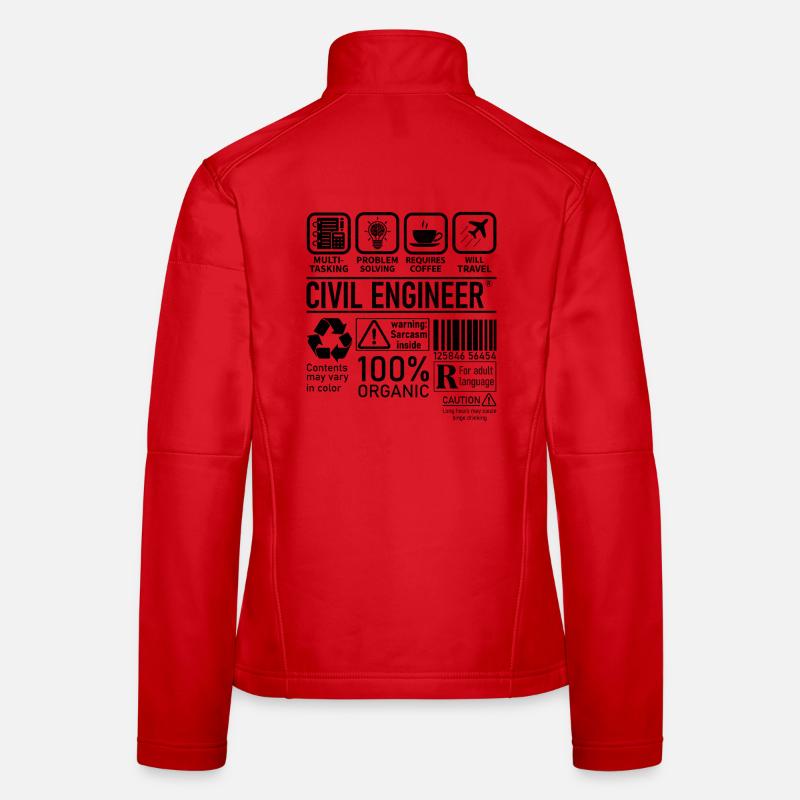 Ingénieur civil multitâche résolution de problèmes Veste en tissu softshell Femme