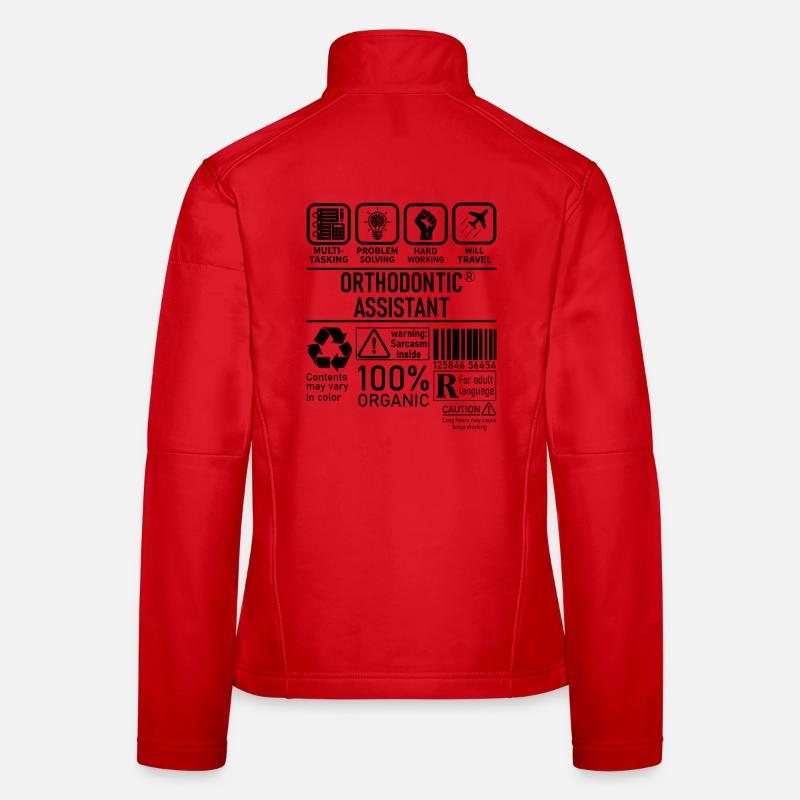 Problème multitâche d’assistant orthodontique Veste en tissu softshell Femme