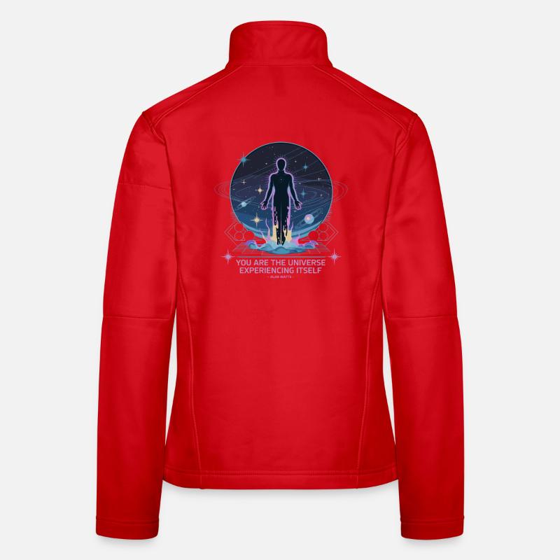 Être céleste | Alan Watts Citation Conception Veste en tissu softshell Femme