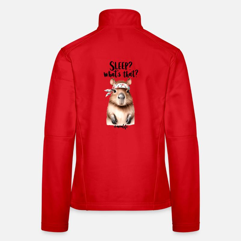 Schlaf? Was Ist Das? Capybara Mama Muttertag Frauen Softshelljacke