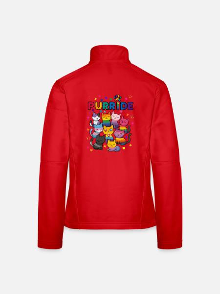 Purride LGBT Cats - Women's Softshell Jacket - red - Back