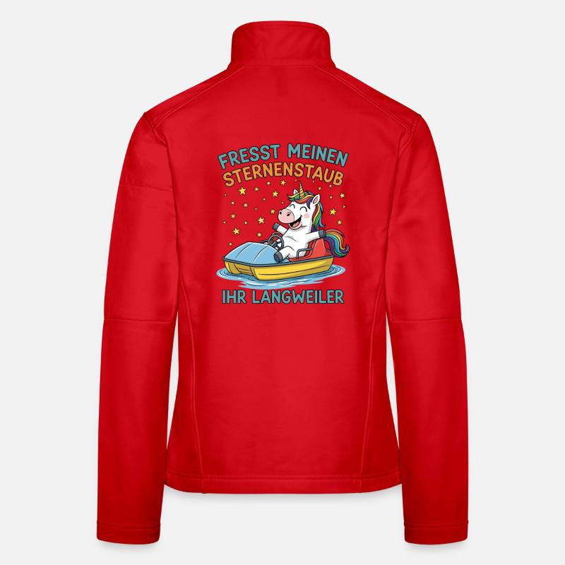 Einhorn Tretbootfahrt Frauen Softshelljacke