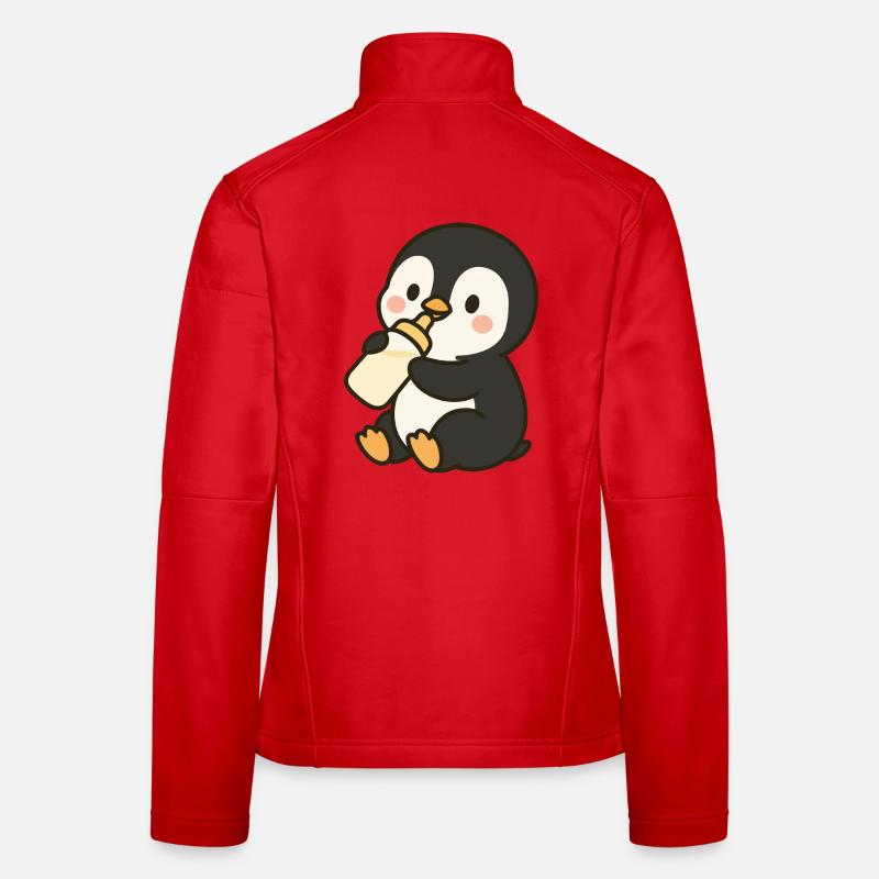Fläschchen-Pinguin Frauen Softshelljacke