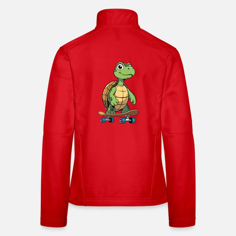 Cheeky Turtle Skateboard Women's Softshell Jacket