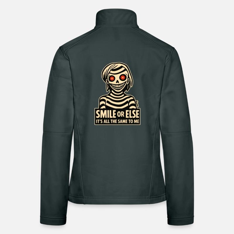 Skeletal smile with message Women's Softshell Jacket