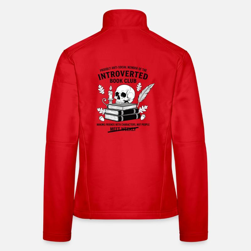 Conception d'un club de lecture antisocial et introverti Veste en tissu softshell Femme