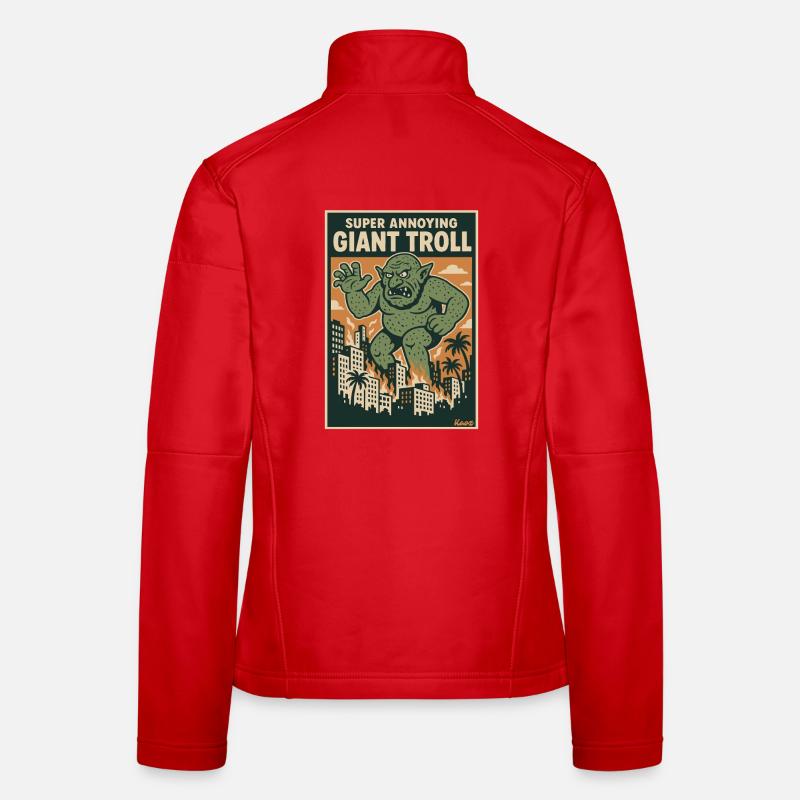 Le troll géant dans la ville est super ennuyeux Veste en tissu softshell Femme