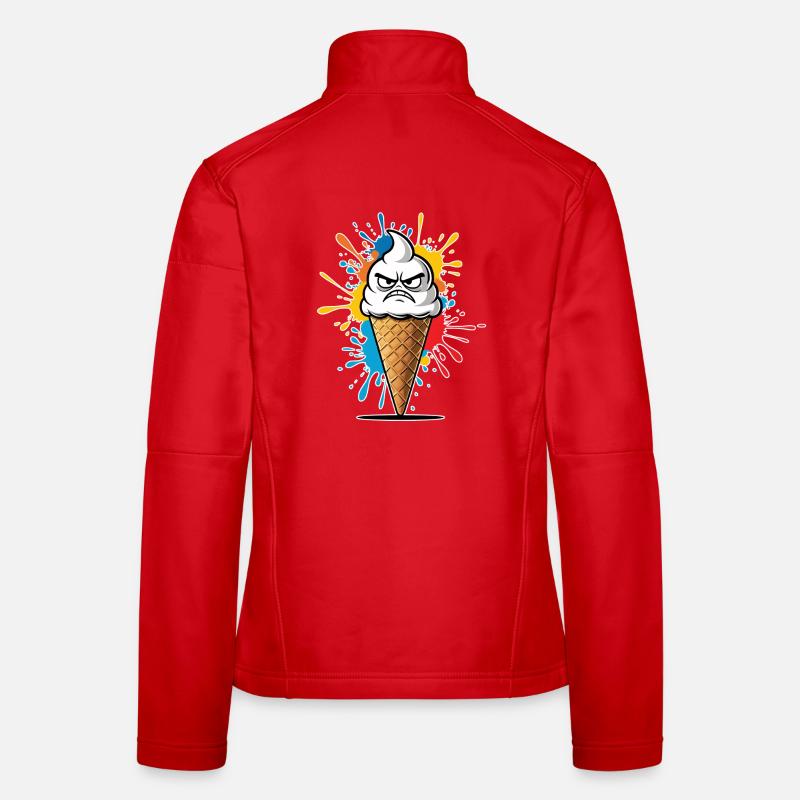 Motif expressif de glacier Veste en tissu softshell Femme