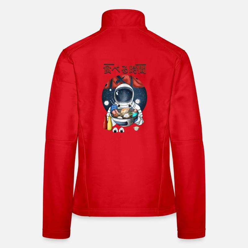 Astronaute mangeant des ramen Nightscape Veste en tissu softshell Femme