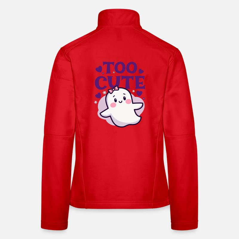 Too Cute Ghost - Cute Ghost Saying Women's Softshell Jacket