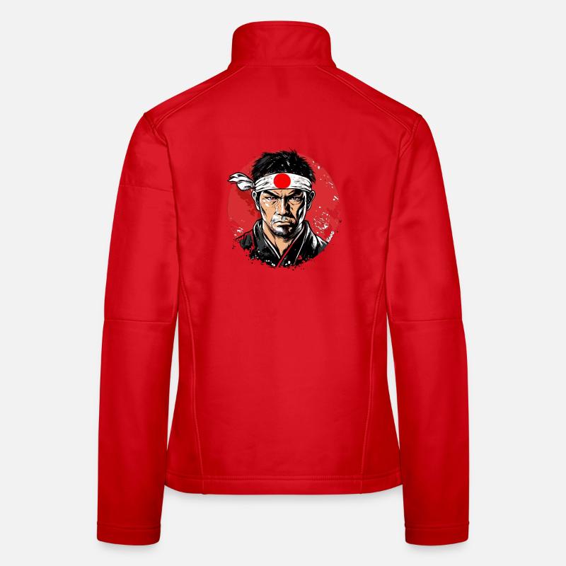 Japanischer Samurai-Krieger Frauen Softshelljacke