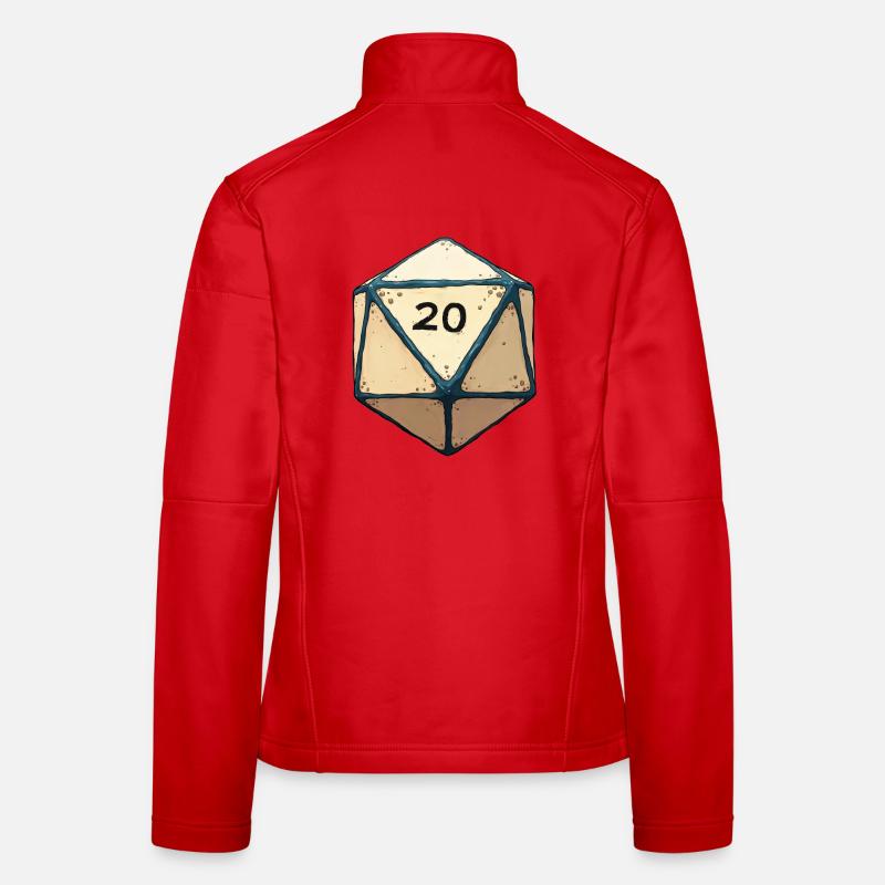 D20 Dice with only 20 – Lucky Dice Design Women's Softshell Jacket