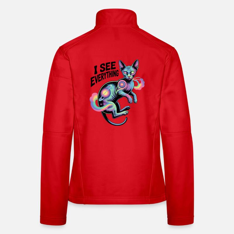 Illustrations du chat de la nébuleuse cosmique Veste en tissu softshell Femme