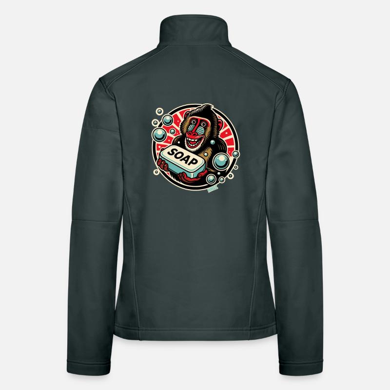 Mandrill Monkey with Soap Women's Softshell Jacket