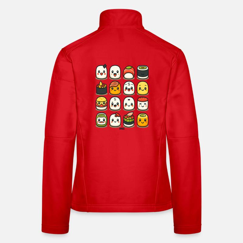 Kawaii Sushi Figures Women's Softshell Jacket