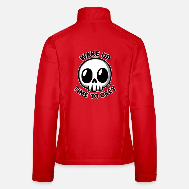 Waking up a skull: time to obey Women's Softshell Jacket