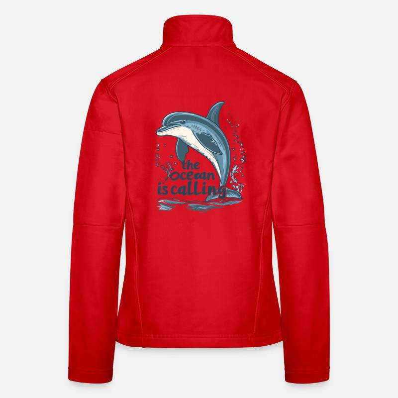 L’appel de l’océan - Dauphin Veste en tissu softshell Femme