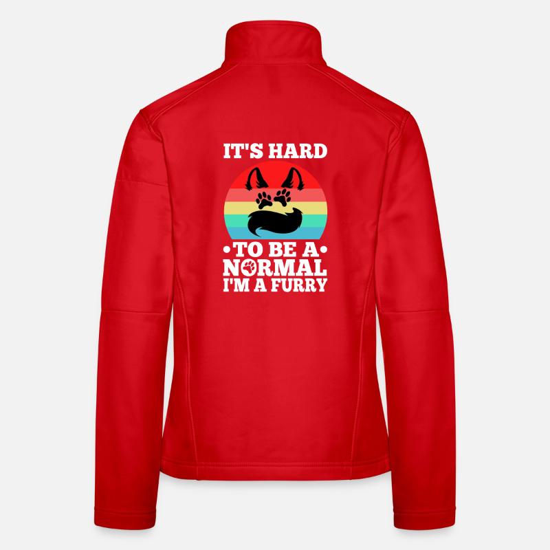 C’est difficile d’être un normal, je suis un poilu Veste en tissu softshell Femme