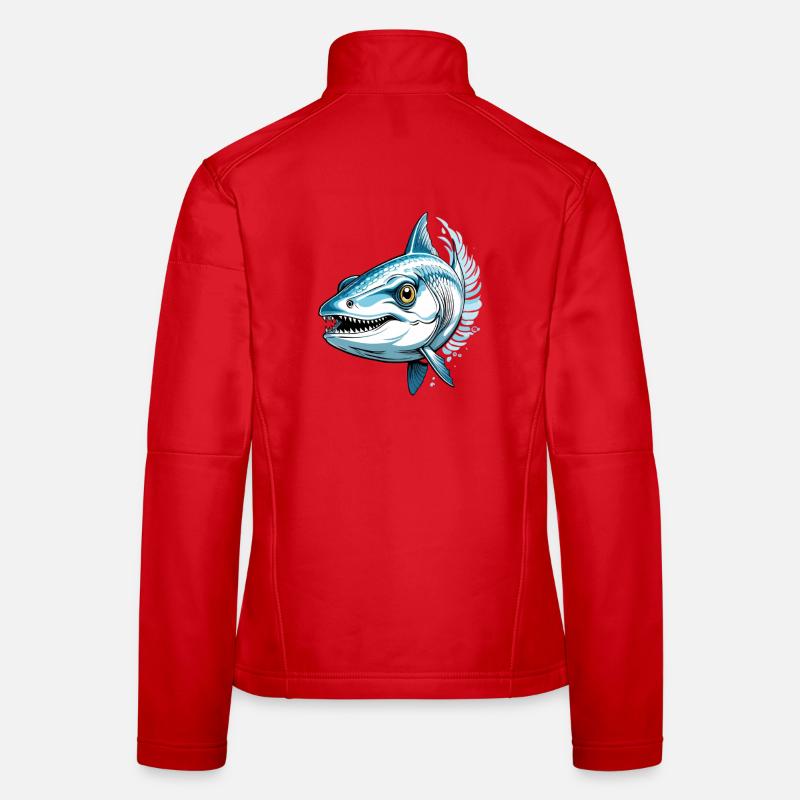 Blauer Raubfisch Aggressor Frauen Softshelljacke