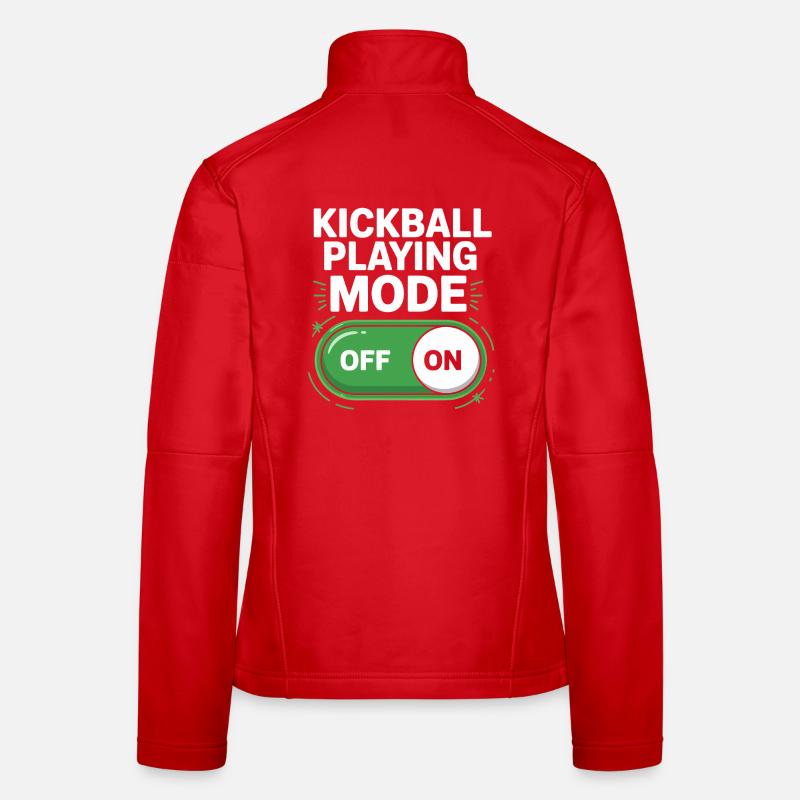 Mode de jeu Kickball activé désactivé Veste en tissu softshell Femme