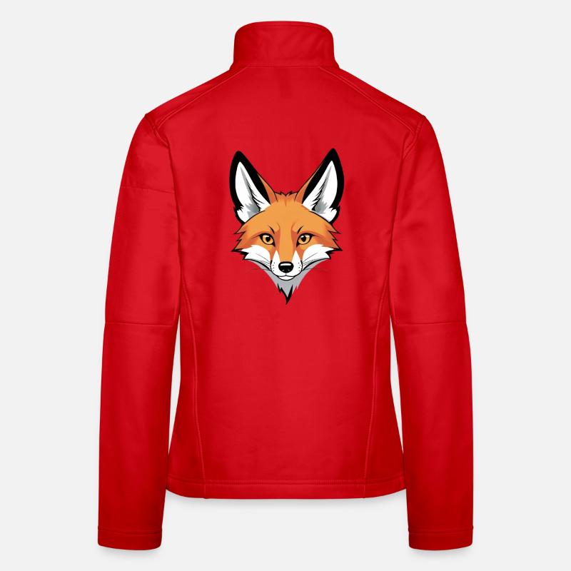 Fox Head Illustration Women's Softshell Jacket