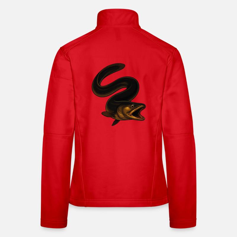 Fascinating eel in the water Women's Softshell Jacket