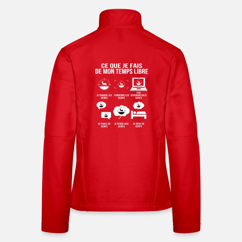 Ce que je fais de mon temps libre humour chasseur Veste en tissu softshell Femme