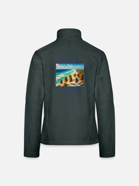 Turkey Bodrum Beach Holiday Design – Visit Bodrum - Women's Softshell Jacket - red - Back