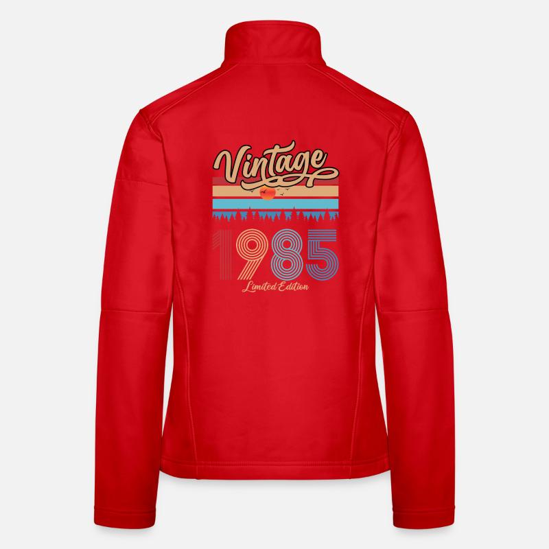 1985 Vintage Original Birthday Retro Gift - Women's Softshell Jacket - red