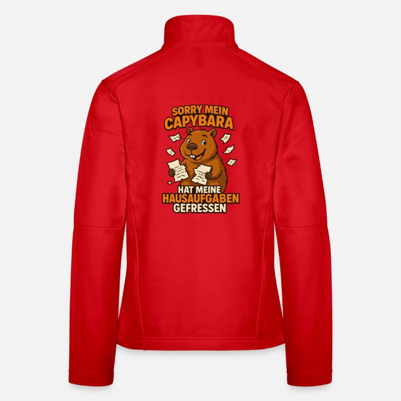 Mon capybara a mangé mes devoirs Veste en tissu softshell Femme