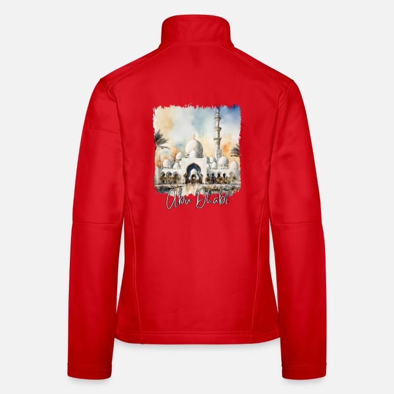 Aquarelle d’Abu Dhabi, j’adore Abu Dhabi Veste en tissu softshell Femme