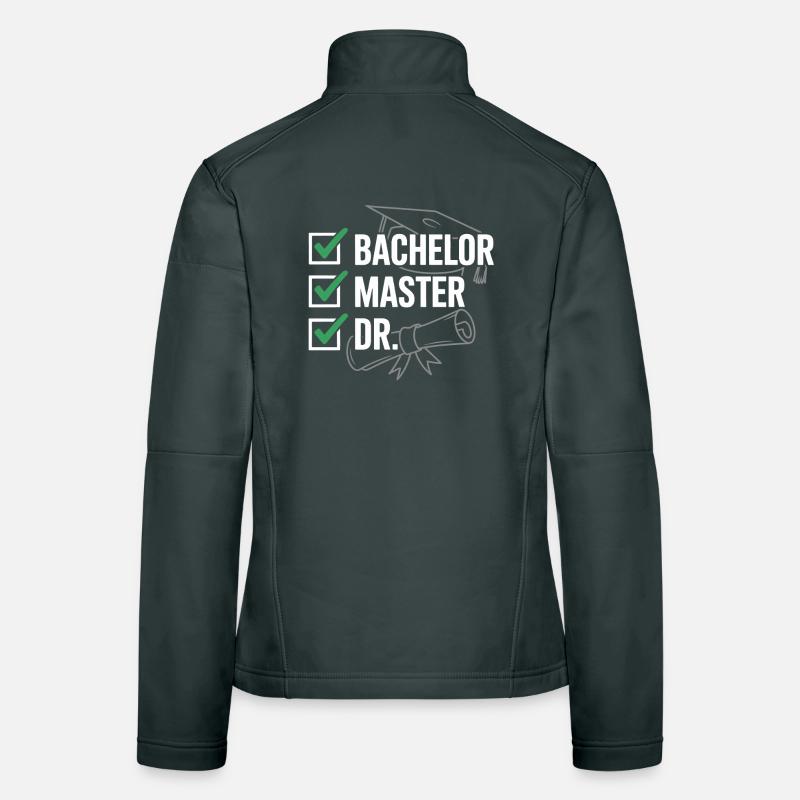 Abschlussbanner Bachelor Master Dr Frauen Softshelljacke