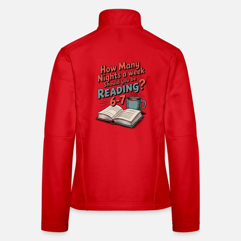 Lese-Motivation 6-7 Nächte Retro Blumen - Frauen Softshelljacke - Rot