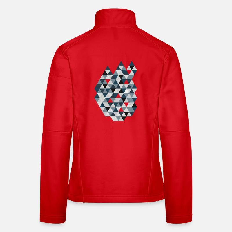 Triangle Géométrique de la Mosaïque du Triangle Bleu Veste en tissu softshell Femme