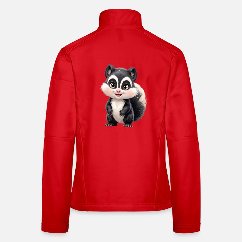 Charme de moufette mignon Veste en tissu softshell Femme