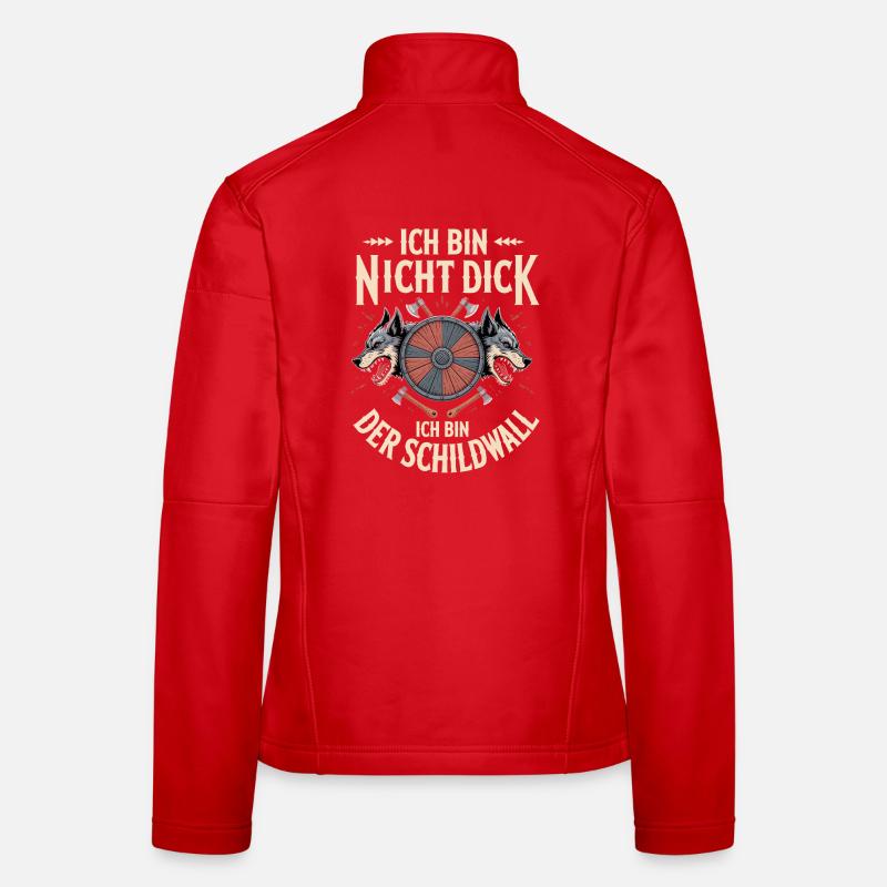 Not a thick shield wall, funny Viking saying Women's Softshell Jacket