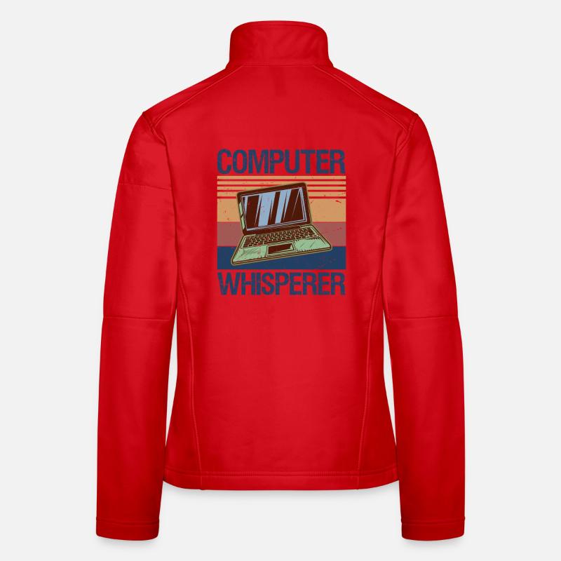 Computer Whisperer Shirt IT Tech Support Nerds - Women's Softshell Jacket - red