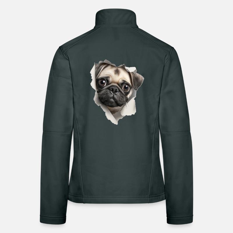 Mops Frauen Softshelljacke