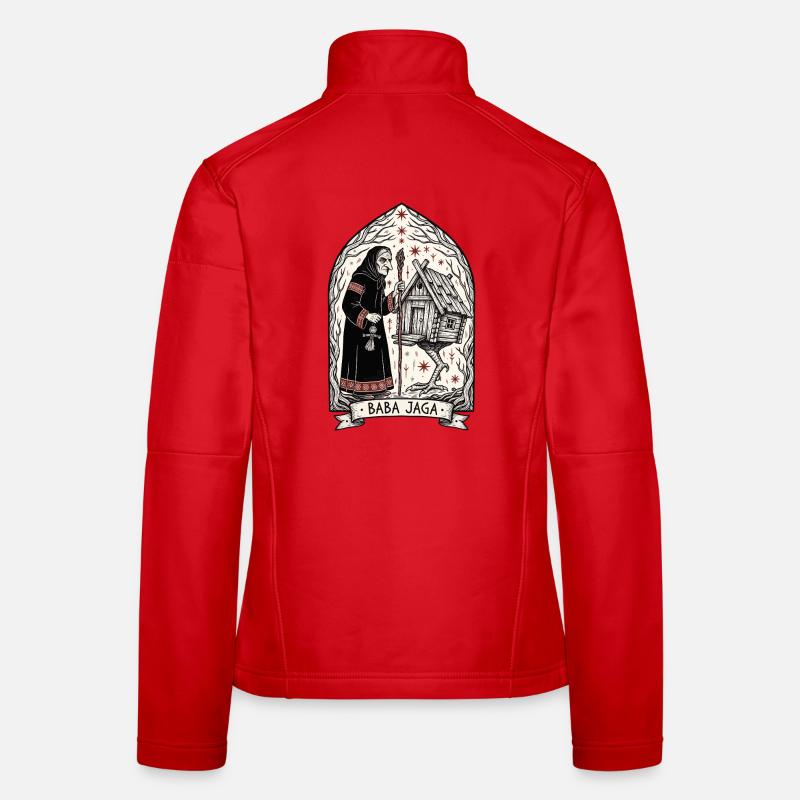 Baba Yaga Dunkle Slawische Hexenkunst - Frauen Softshelljacke - Rot