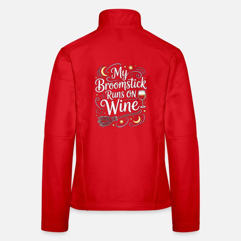 Witchcraft My Broomstick Runs On Moon Magic Wicca Women's Softshell Jacket