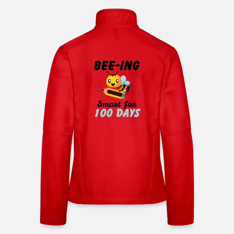 Bee ing smart for 100 days Women's Softshell Jacket