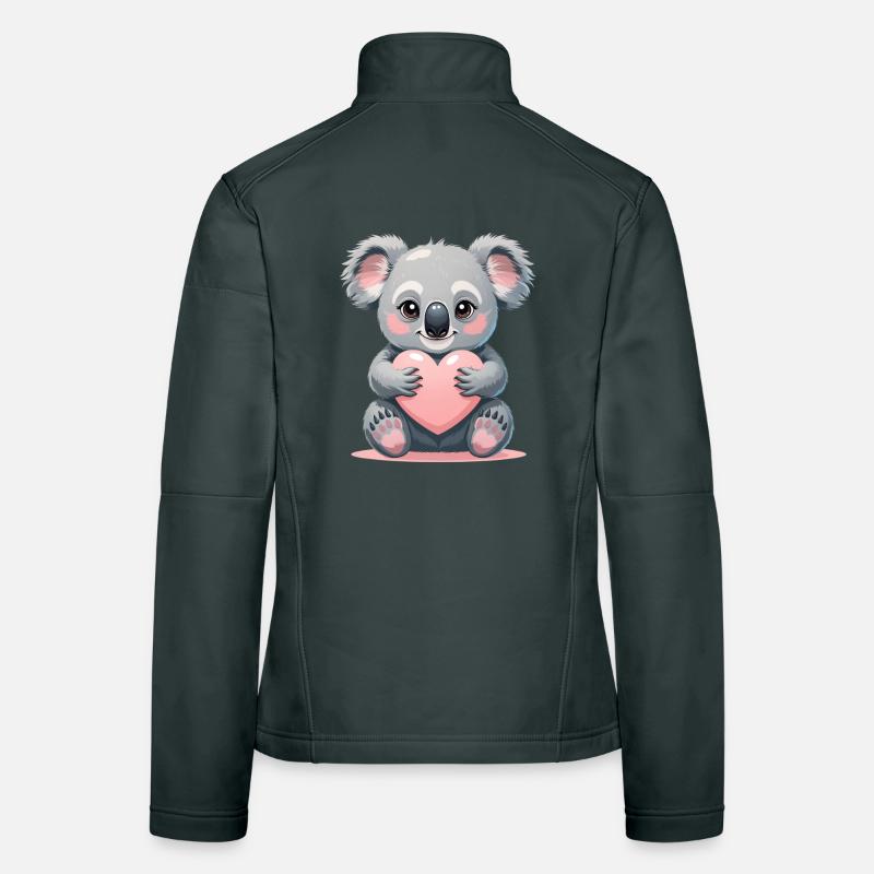 Cuddly koala with a heart Women's Softshell Jacket