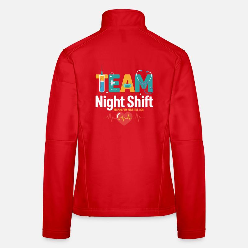 Team Night Shift Med Crew Frauen Softshelljacke