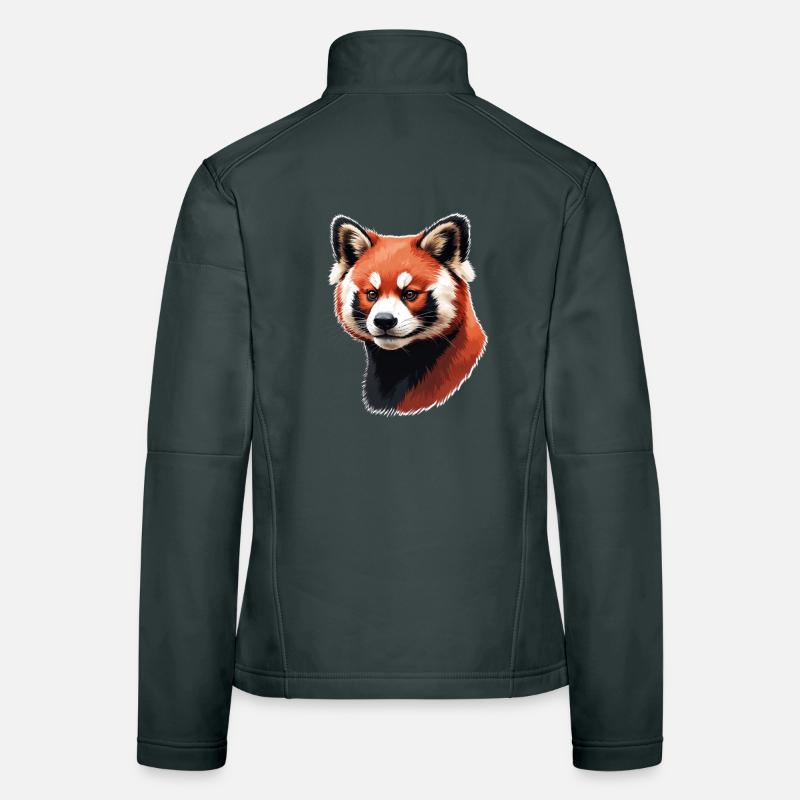 Roter Panda Kopf – Digitale Malerei Frauen Softshelljacke